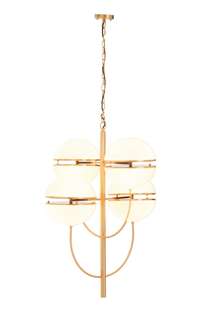 Abira Four-Ball Brass Pendant Light