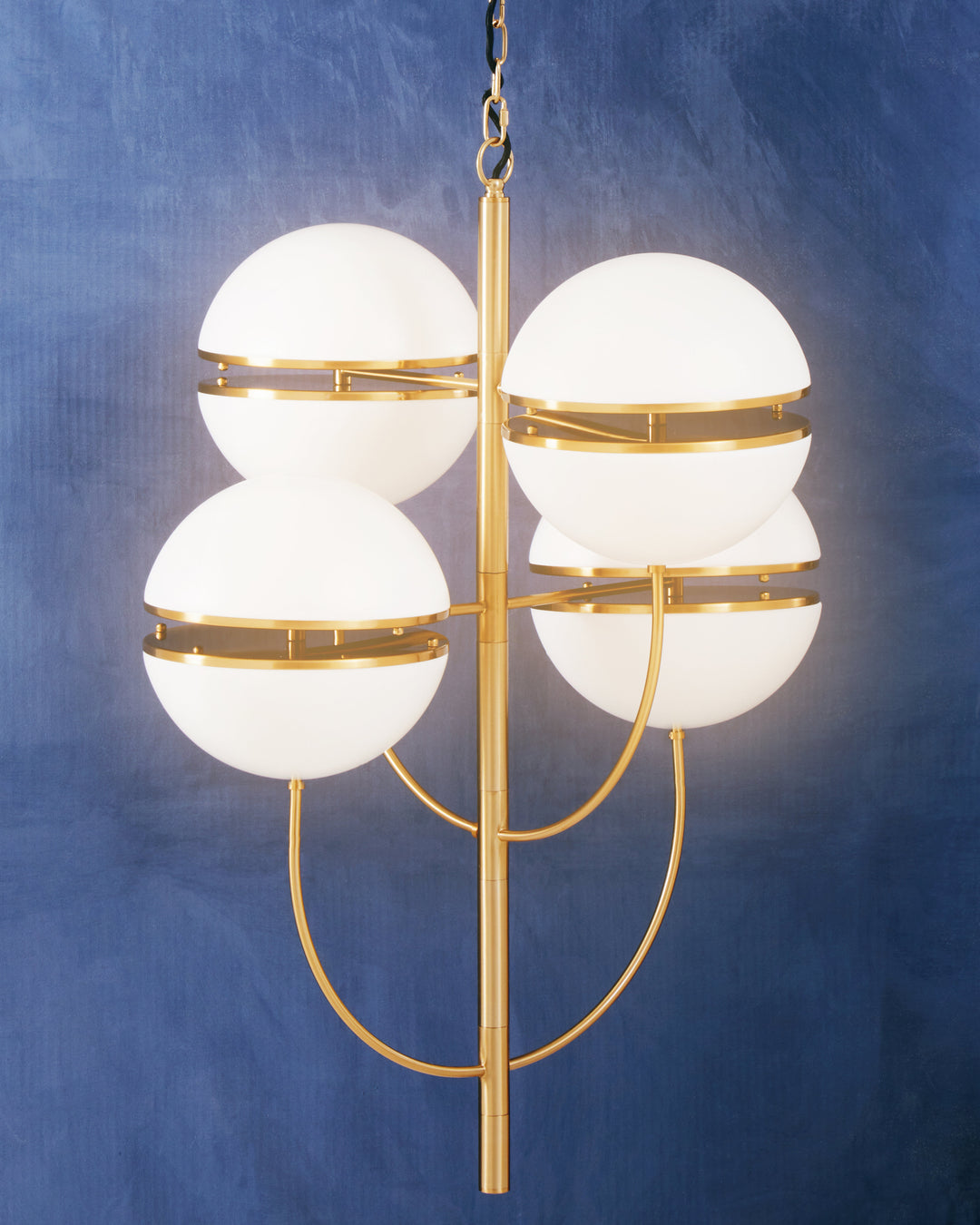 Abira Four-Ball Brass Pendant Light