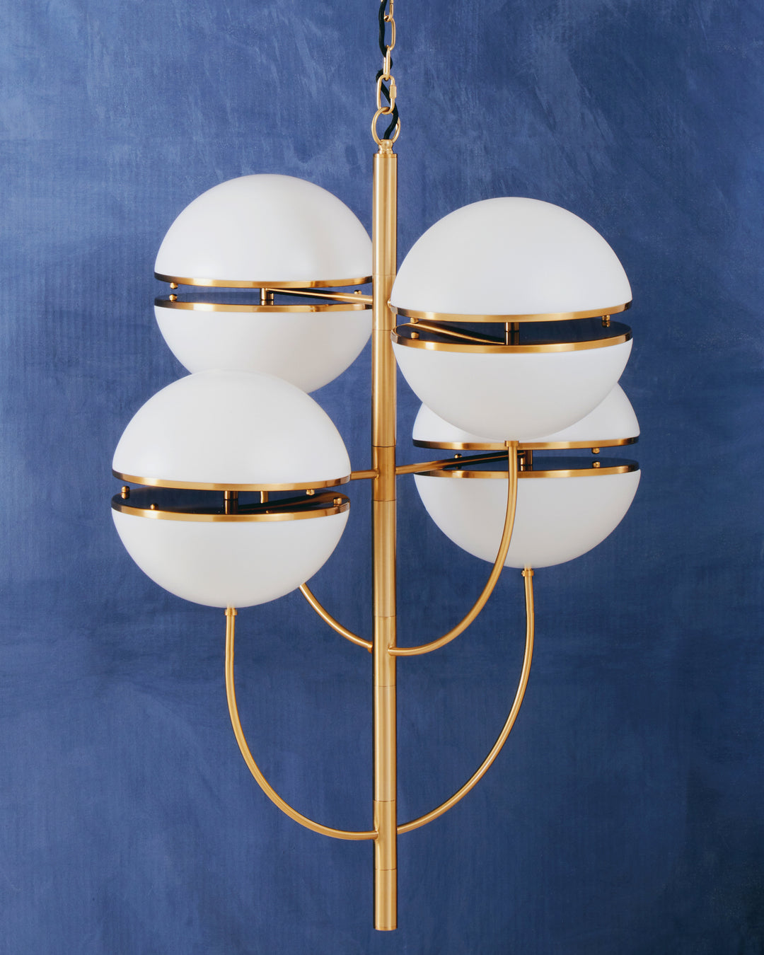 Abira Four-Ball Brass Pendant Light