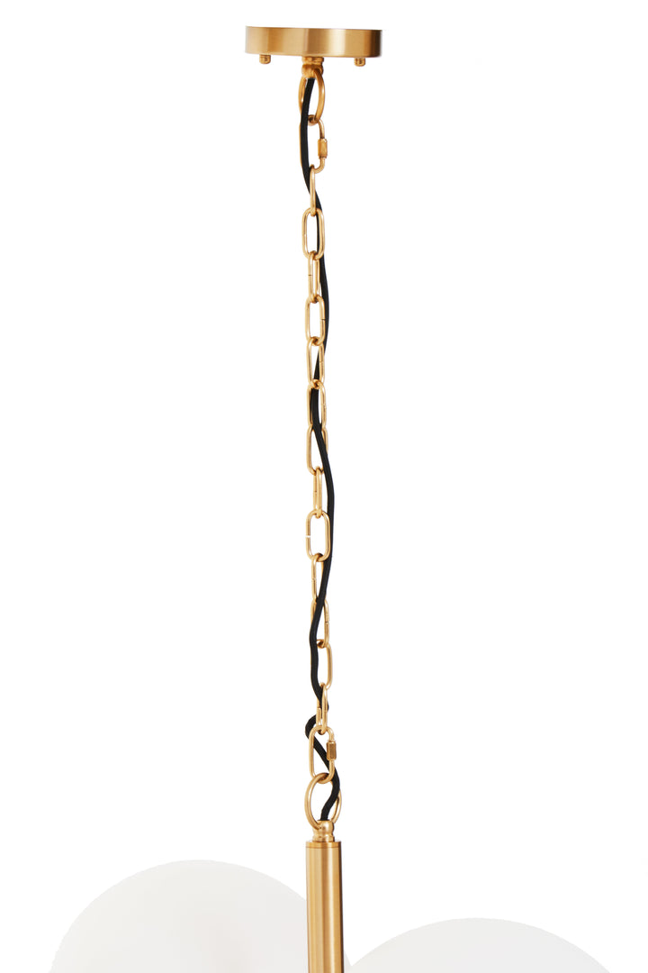 Abira Four-Ball Brass Pendant Light