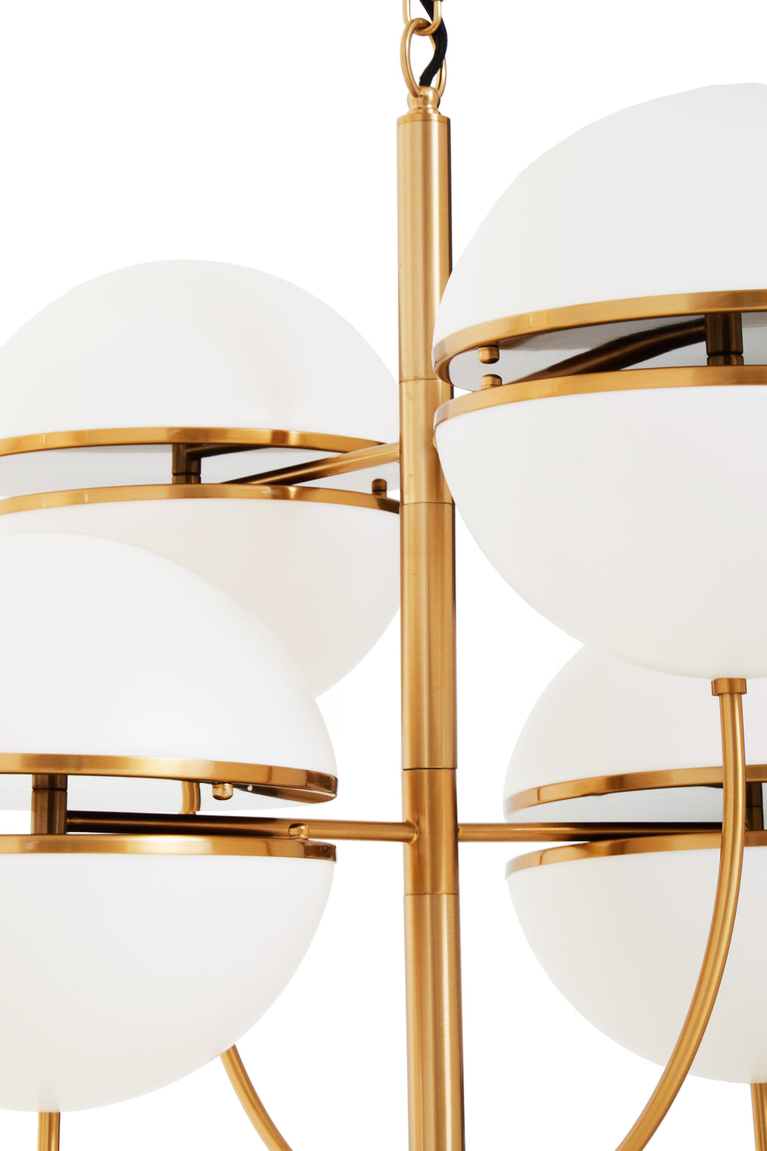 Abira Four-Ball Brass Pendant Light