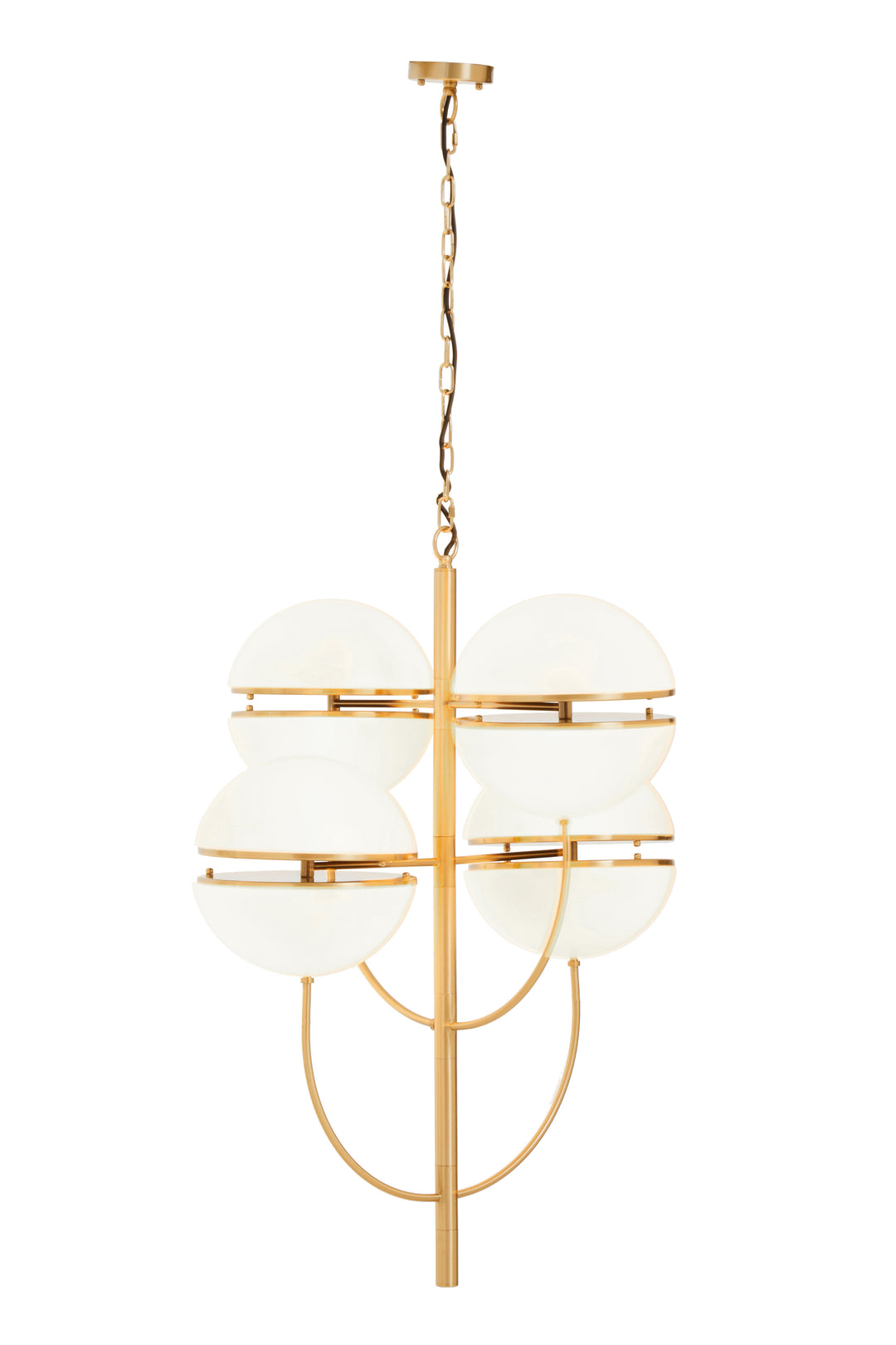 Abira Four-Ball Brass Pendant Light