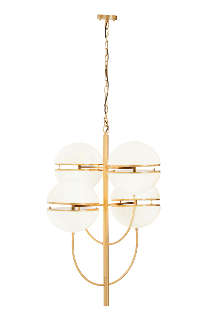 Abira Four-Ball Brass Pendant Light