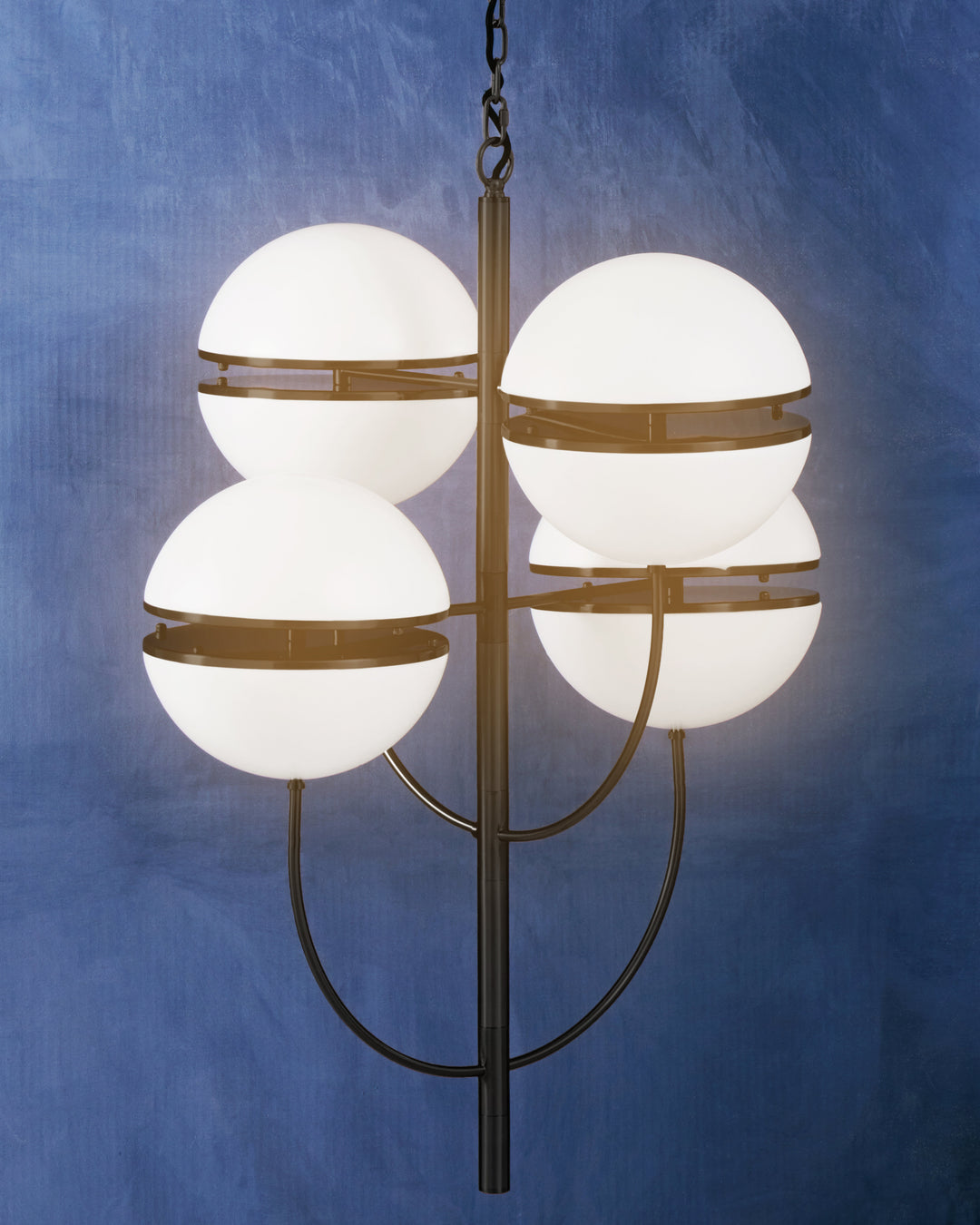 Abira Four-Ball Black Pendant Light