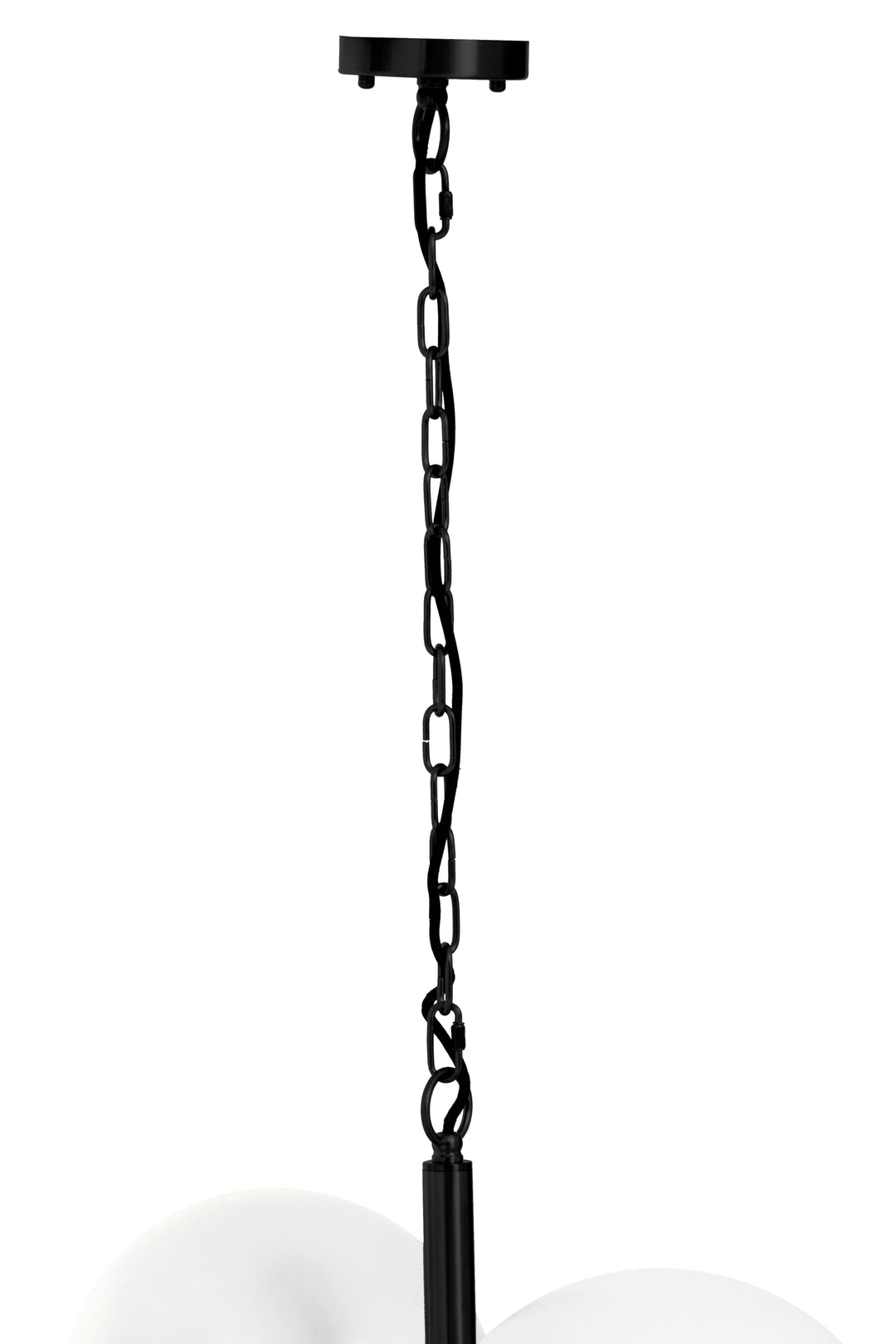Abira Four-Ball Black Pendant Light