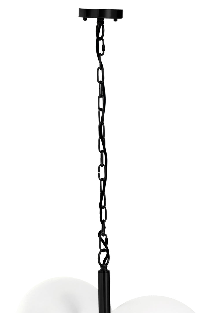 Abira Four-Ball Black Pendant Light