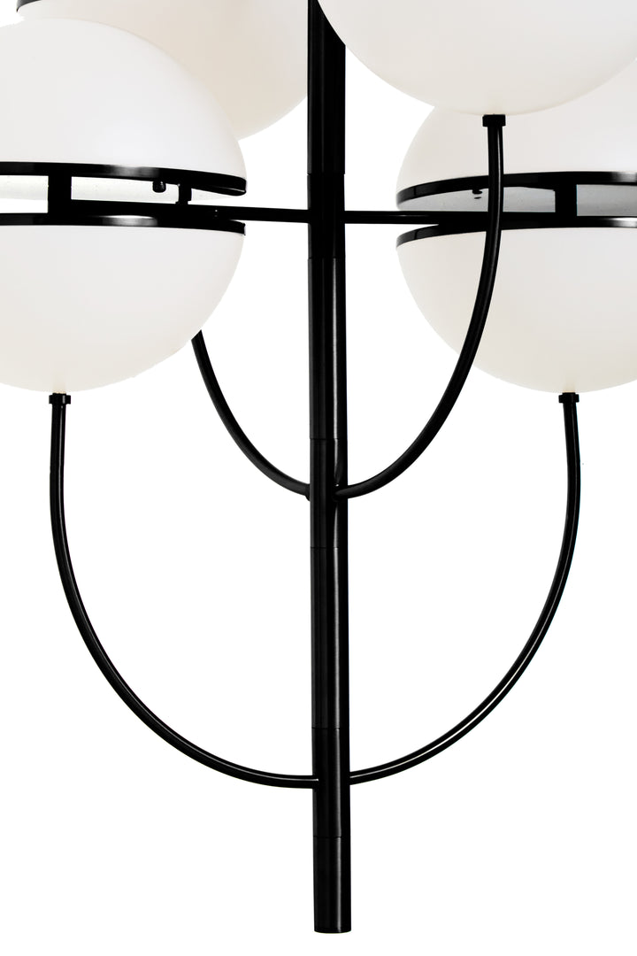 Abira Four-Ball Black Pendant Light