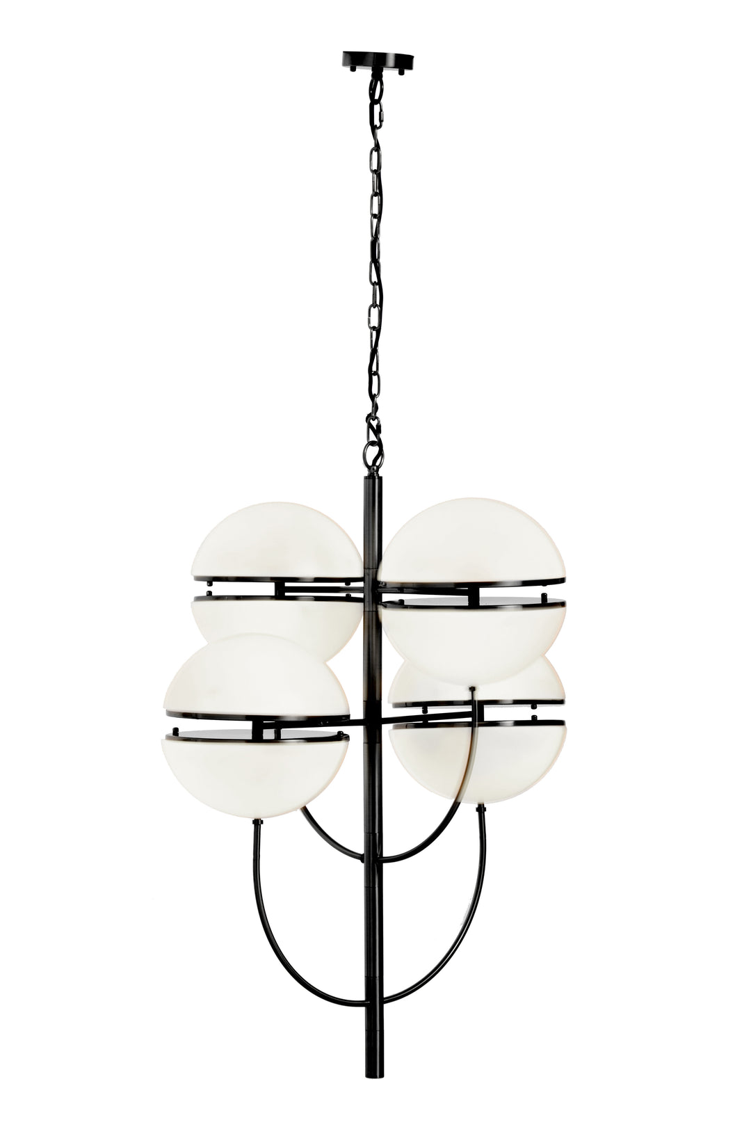 Abira Four-Ball Black Pendant Light