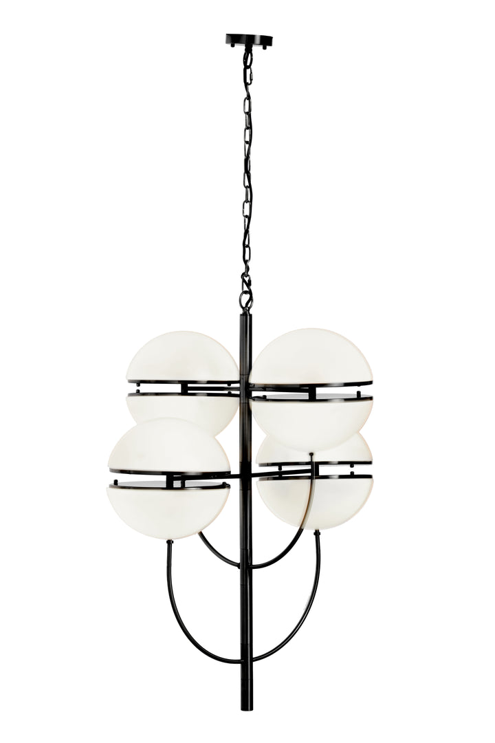 Abira Four-Ball Black Pendant Light