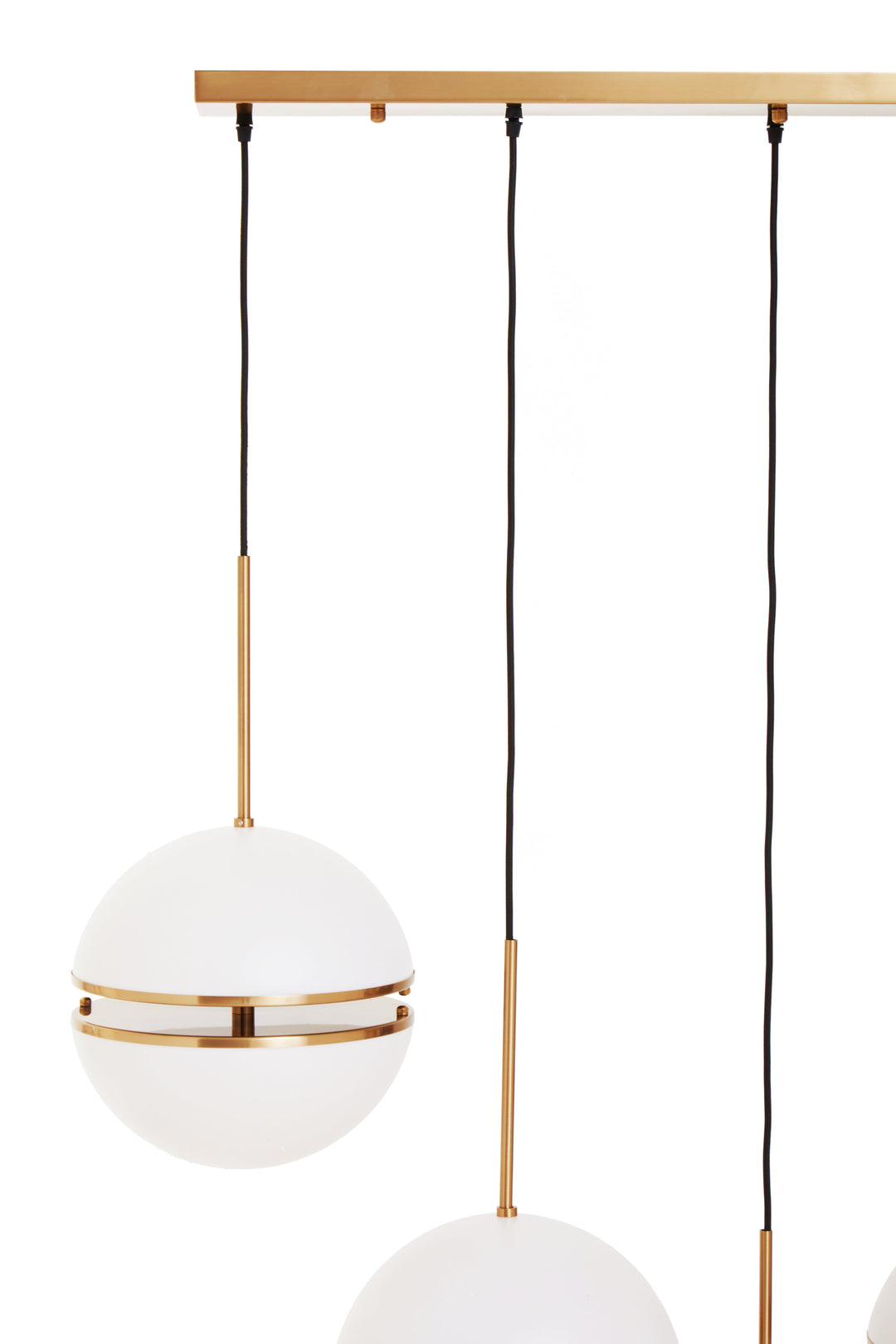 Abira Five-Ball Brass Pendant Light