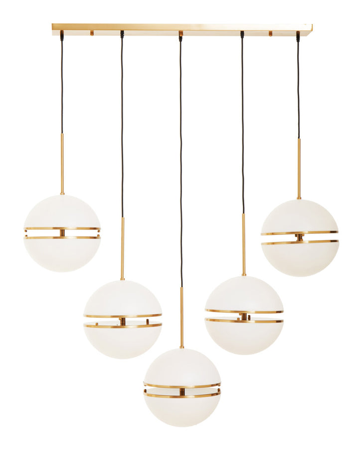 Valemont Pendant Light – Five Ball, Brass
