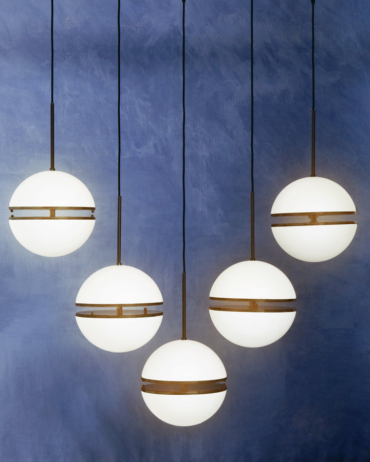 Abira Five-Ball Matte Black Pendant Light