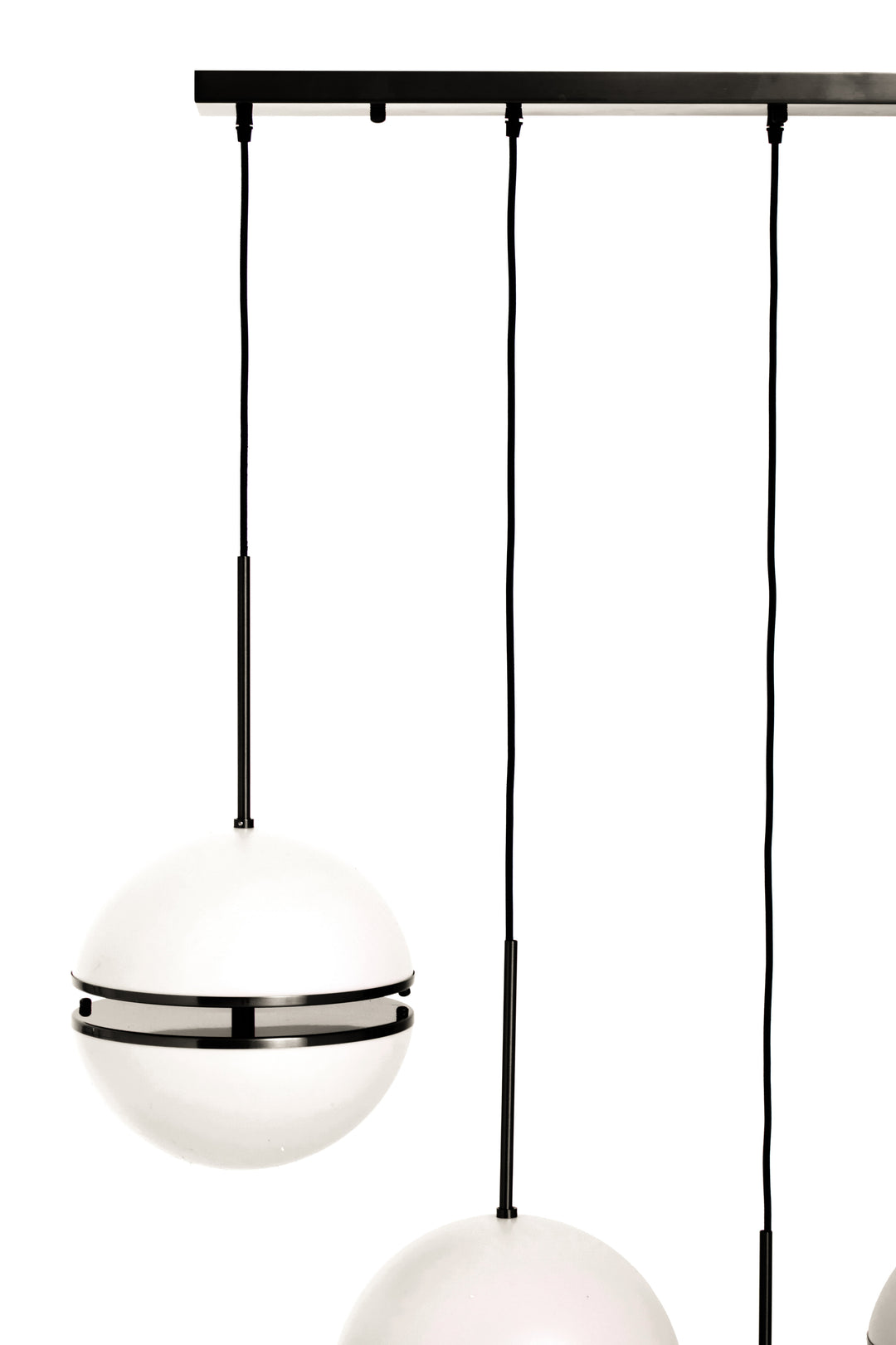 Abira Five-Ball Matte Black Pendant Light