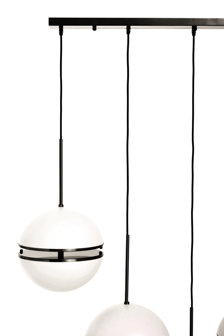 Abira Five-Ball Matte Black Pendant Light