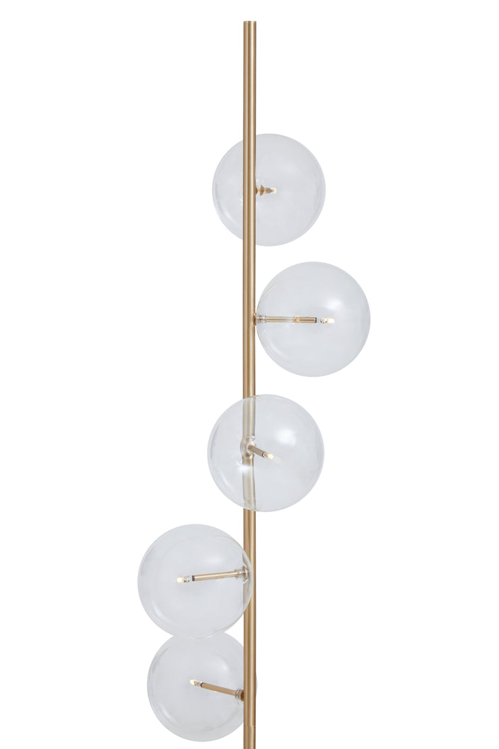 Abira Five-Light Floor Lamp with Black Marble Base