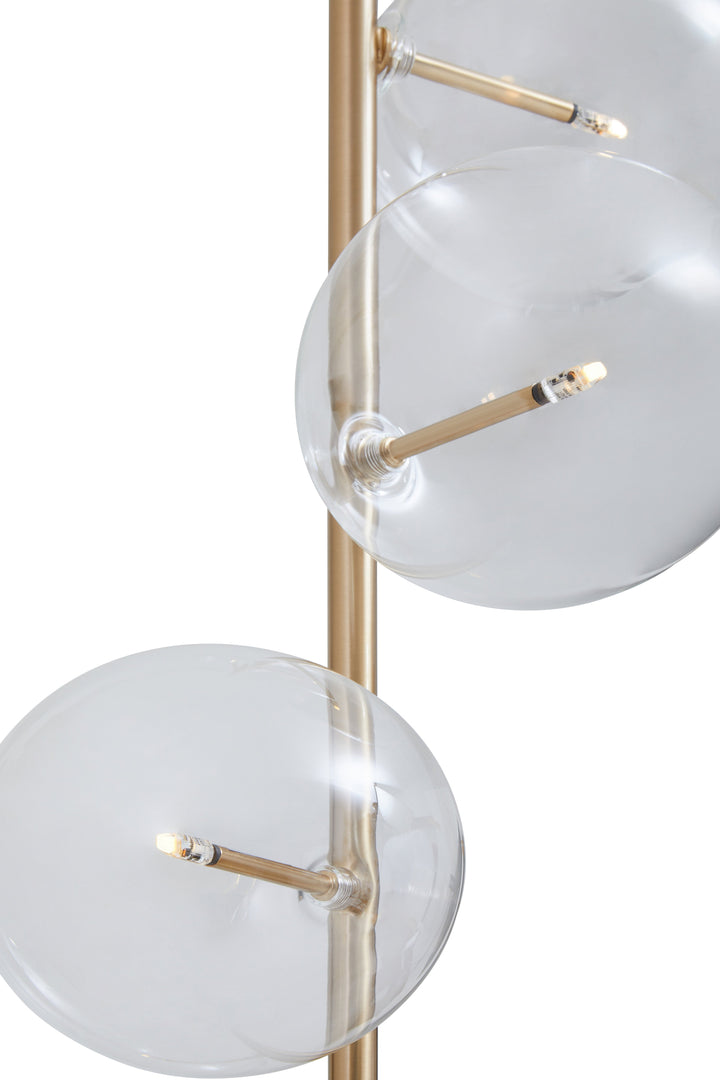 Abira Five-Light Floor Lamp with Black Marble Base