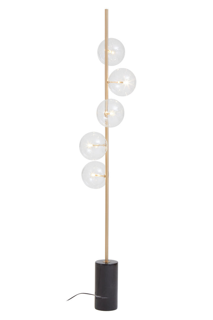 Valemont Floor Lamp – Five Bulb, Black Marble Base