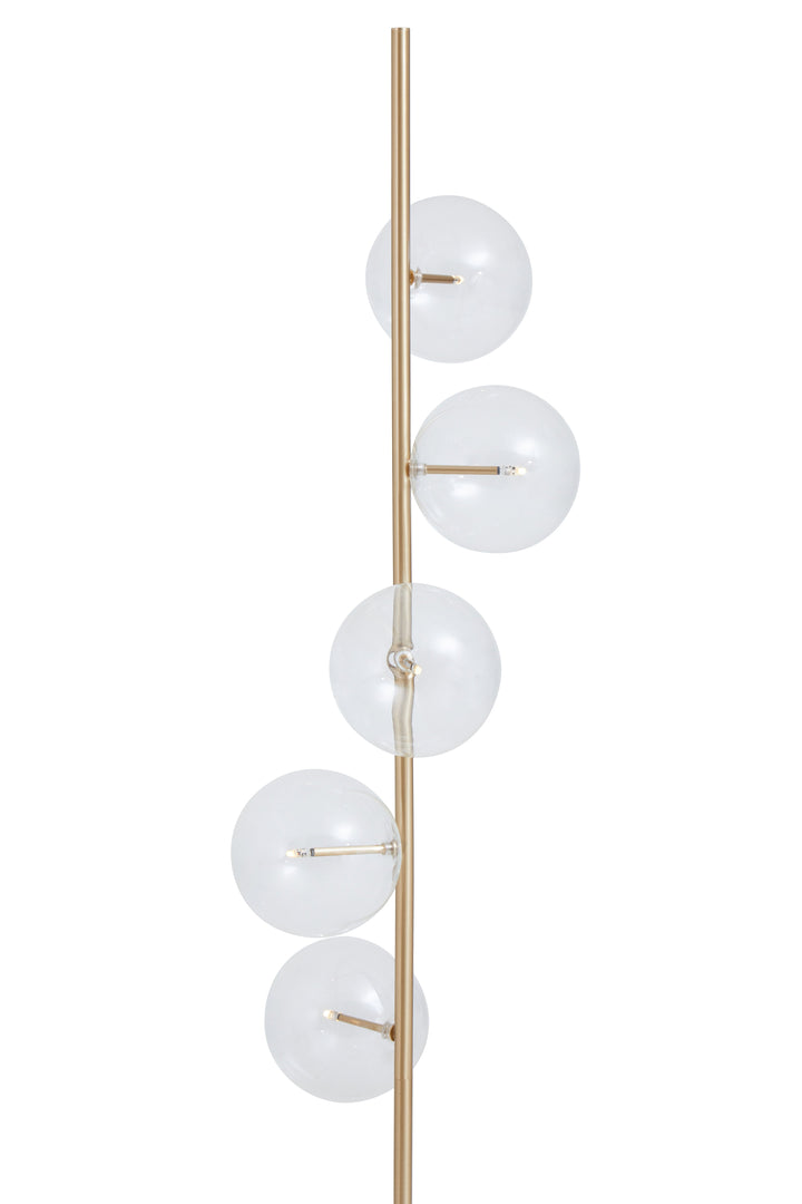 Abira Five-Light Floor Lamp with White Marble Base