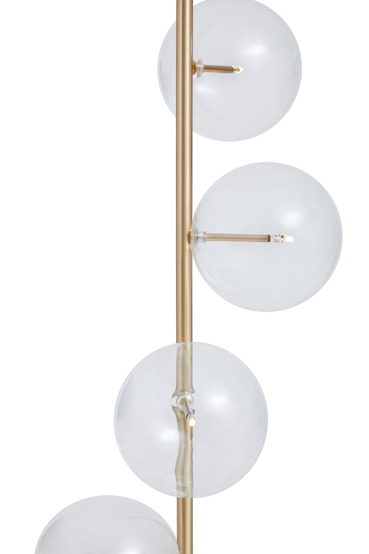 Abira Five-Light Floor Lamp with White Marble Base