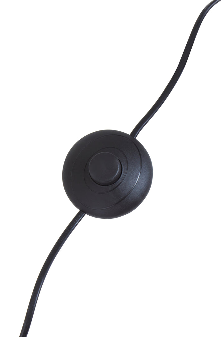 Abira Nickel and Black Marble Floor Lamp