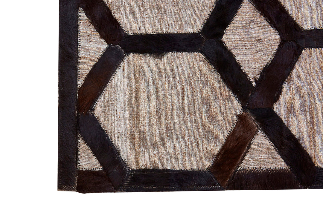 Bosie Safira Rug in Light Grey Patchwork Design
