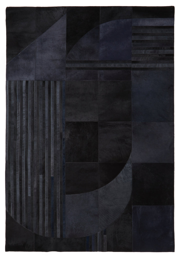Bosie Safira Black & Grey Deco Rug – Large