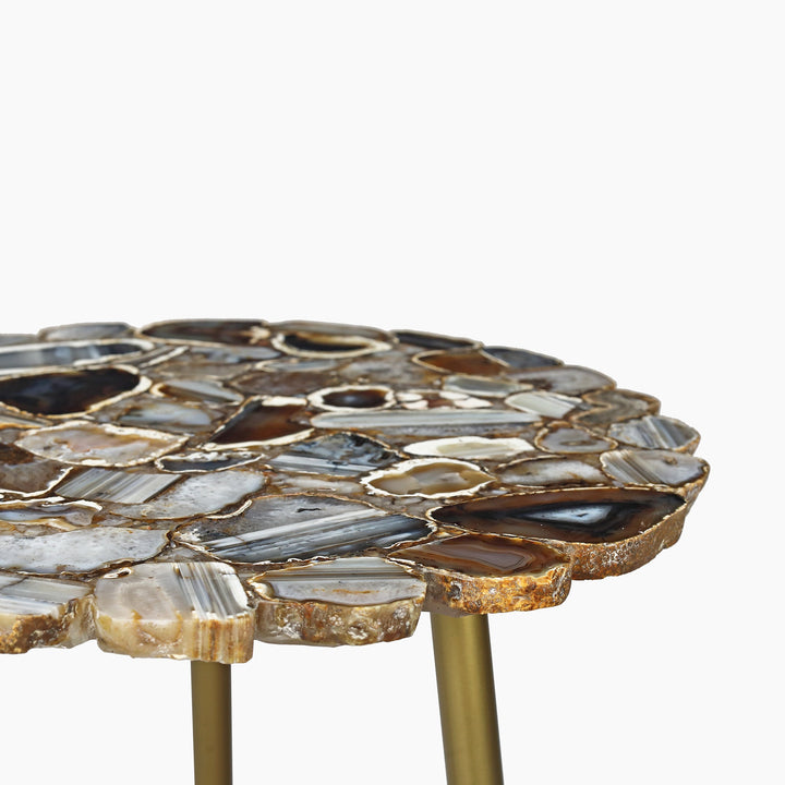 Myra Blue & Black Agate Display Table