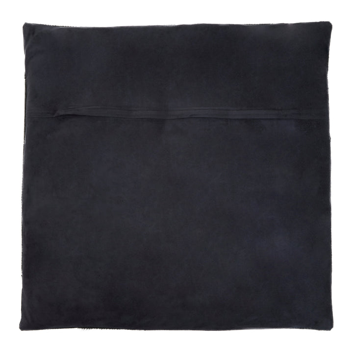 Bosie Safira Black Patchwork Leather Cushion With Gold Studs