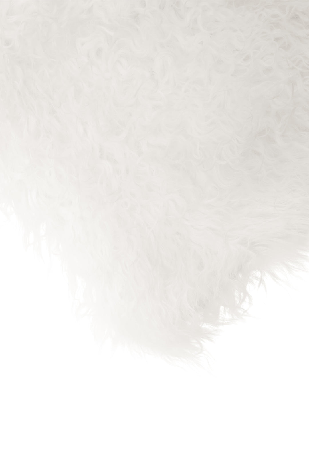 Bosie Square Cushion in White Mongolian Fur