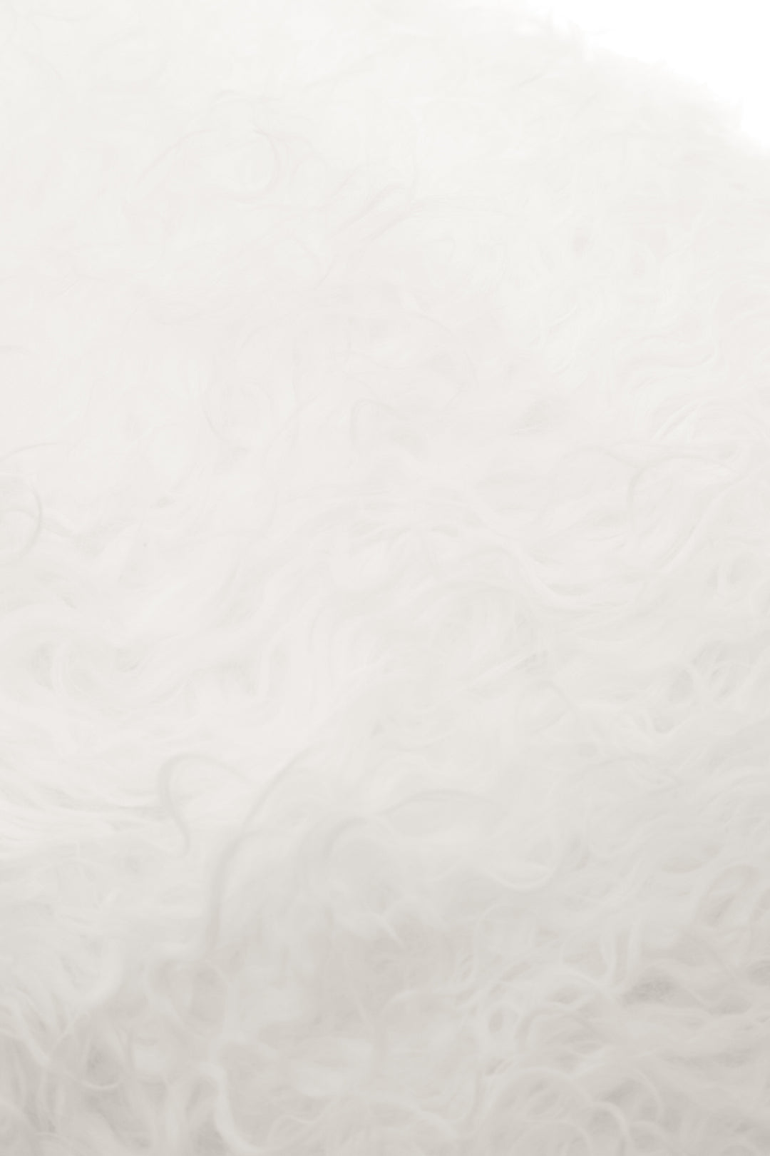 Bosie Square Cushion in White Mongolian Fur