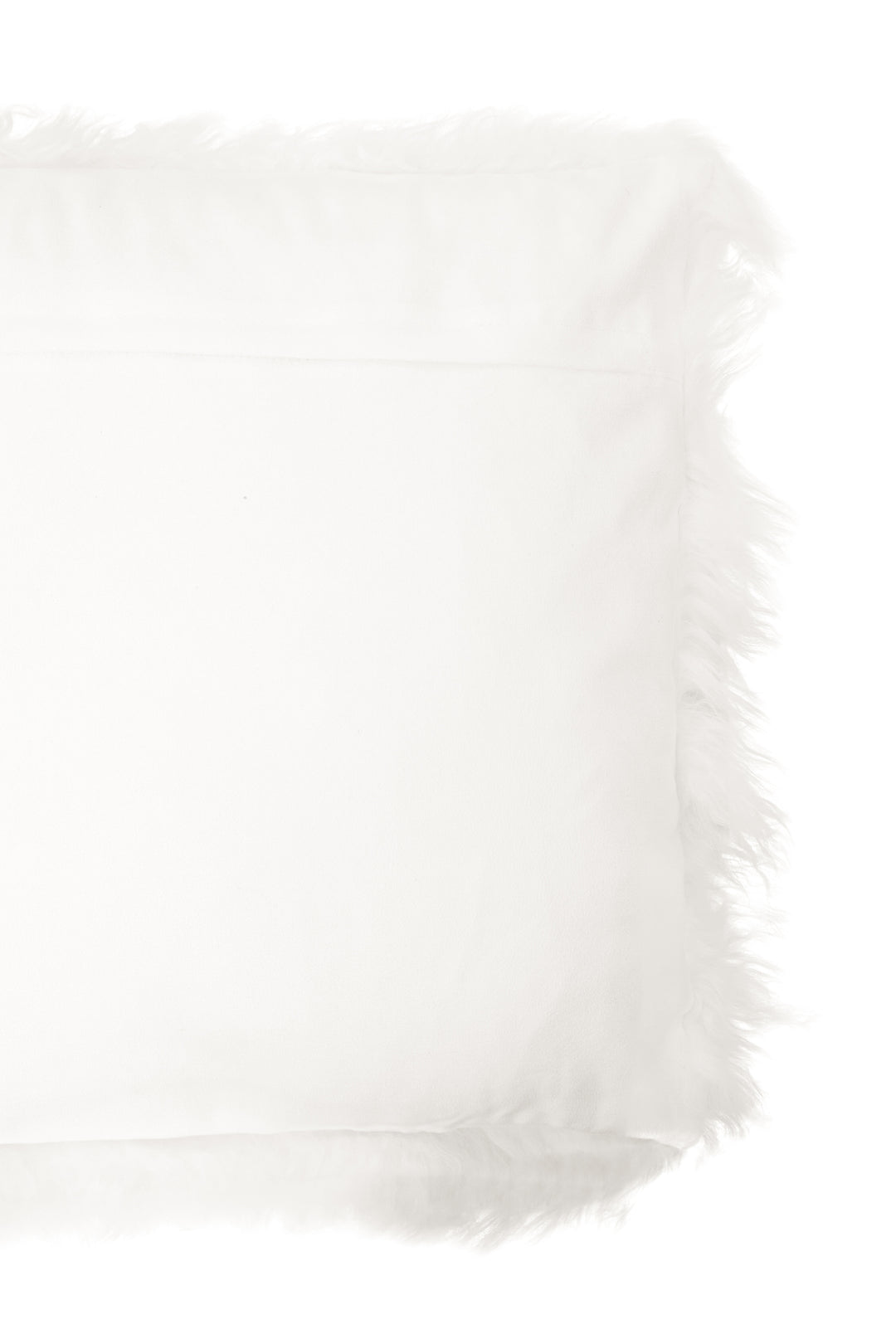 Bosie Square Cushion in White Mongolian Fur