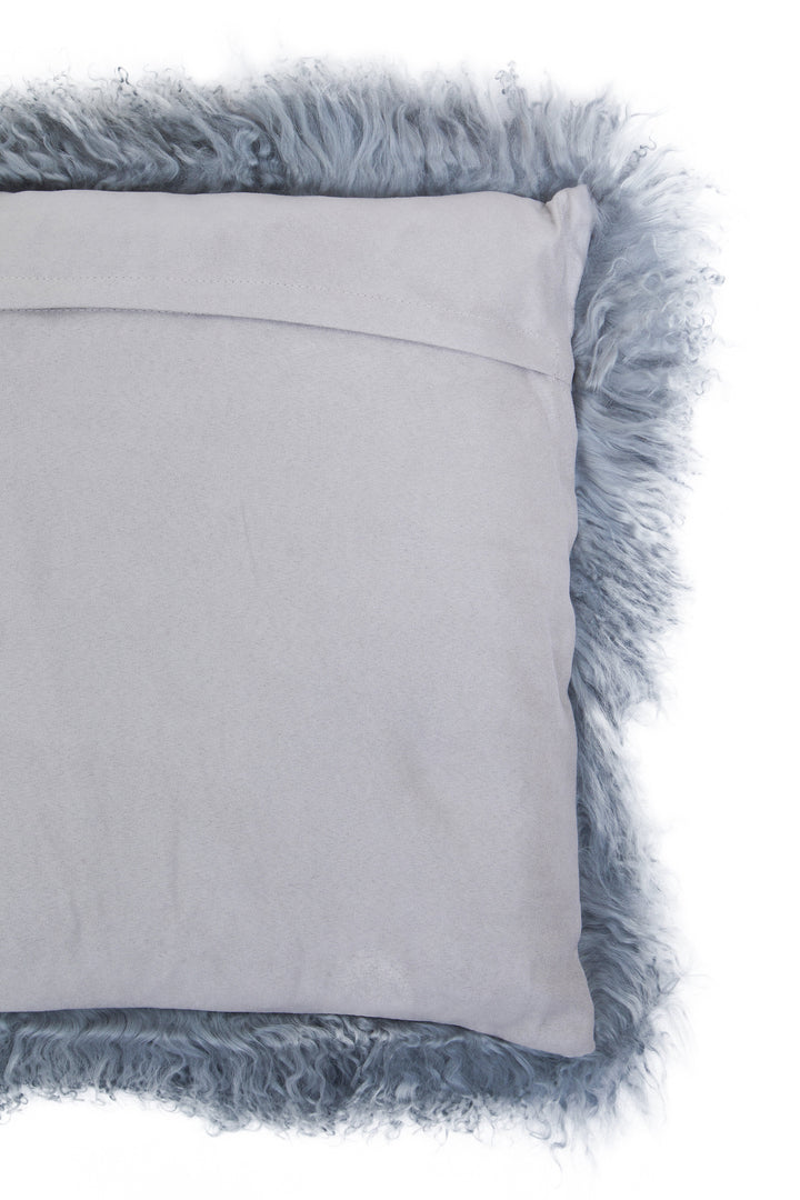 Bosie Mongolian Fur Grey Cushion – Square