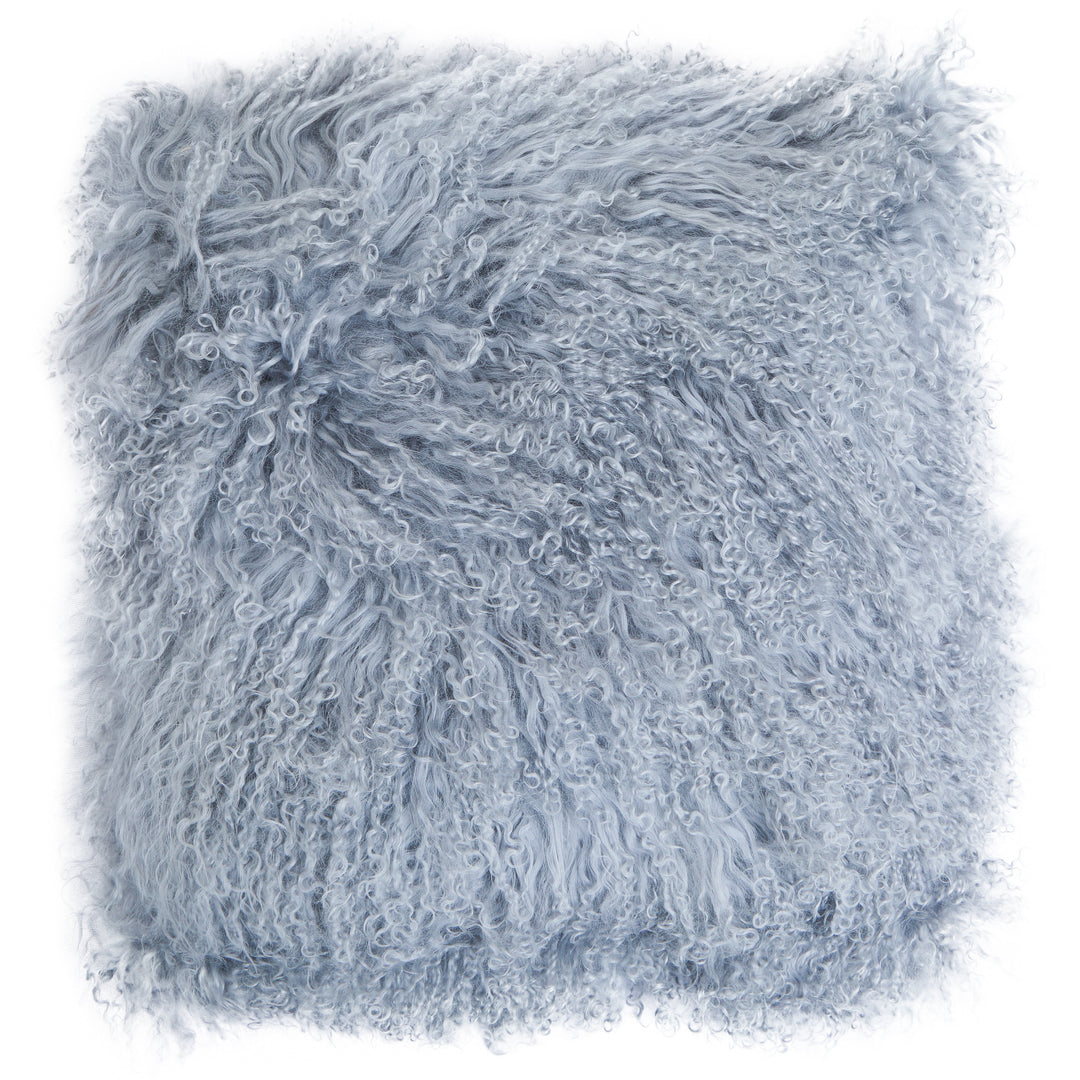 Bosie Mongolian Fur Grey Cushion – Square