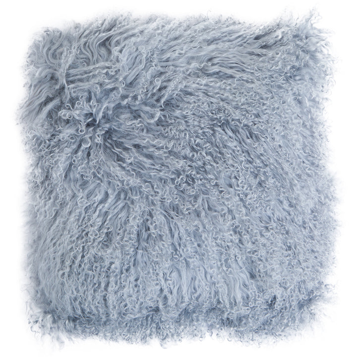 Bosie Mongolian Fur Grey Cushion – Square