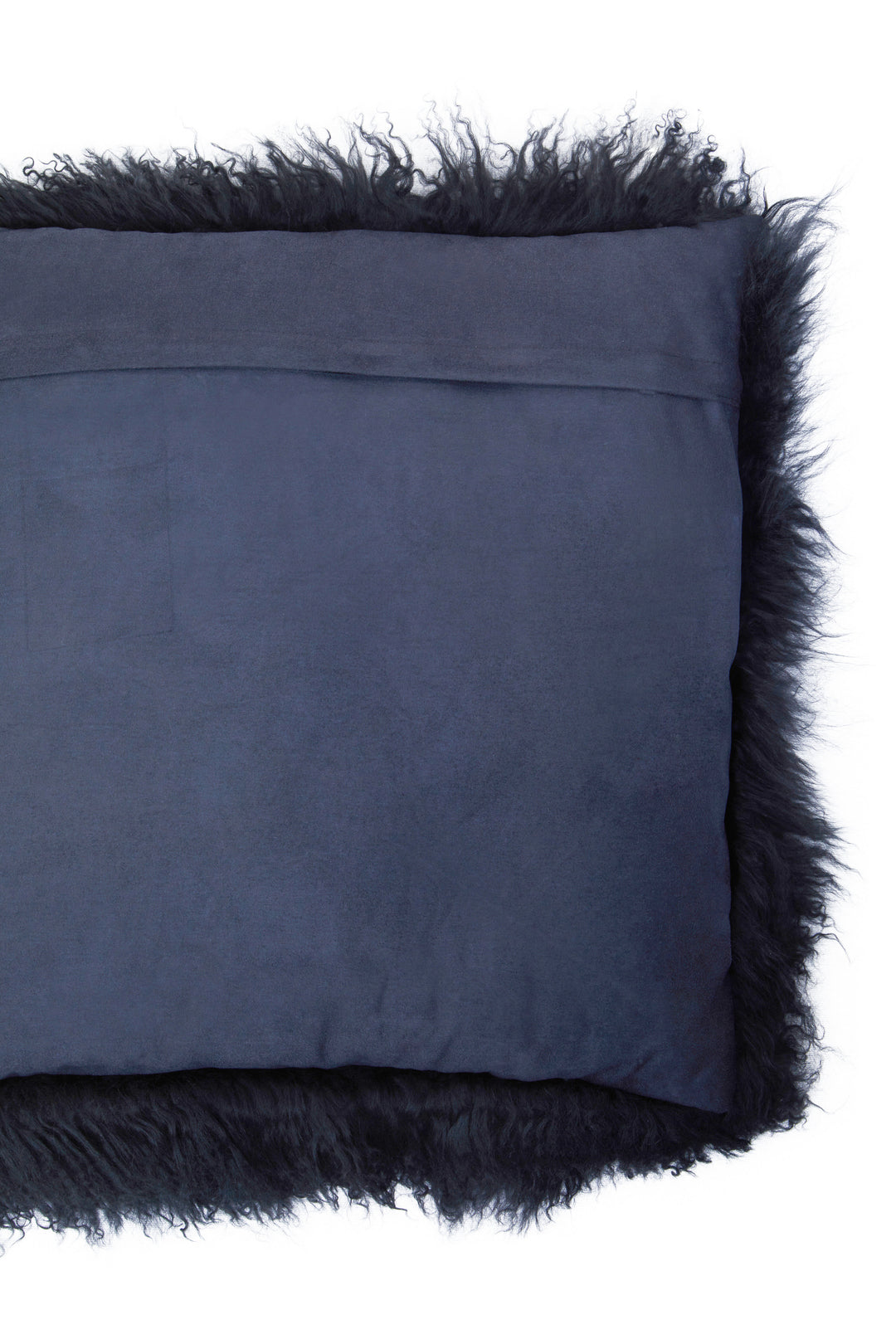 Bosie Square Cushion in Black Mongolian Fur