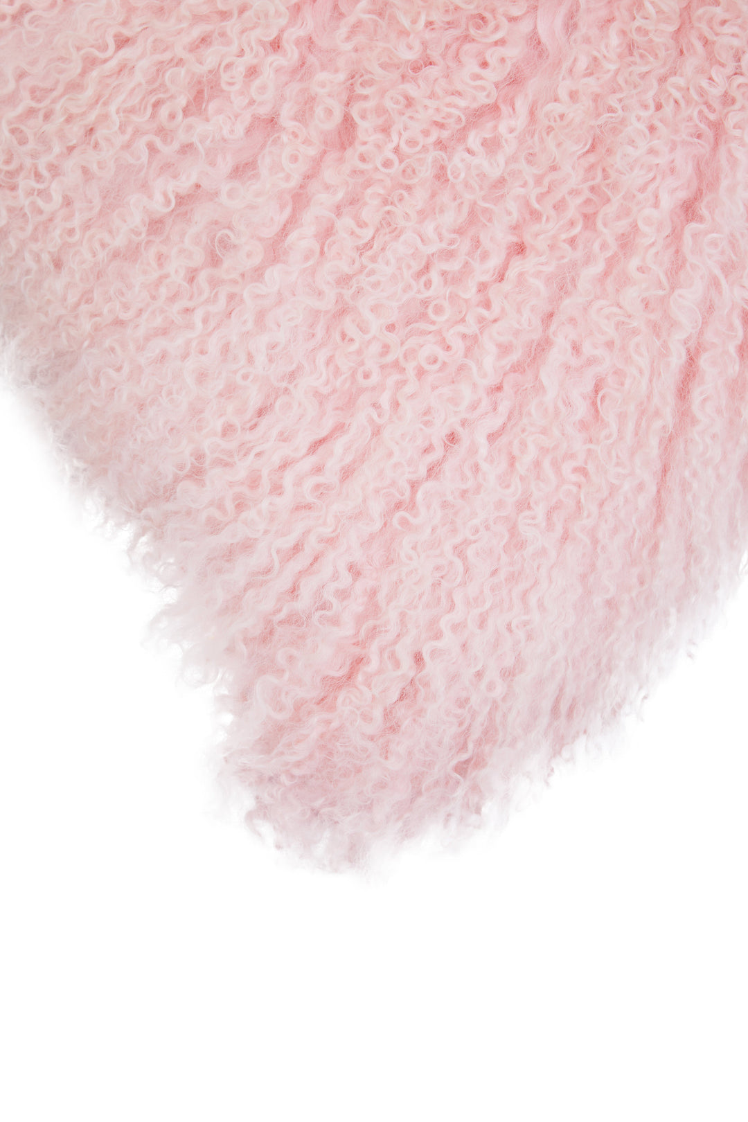 Bosie Pink Mongolian Lamb Fur Cushion – Small