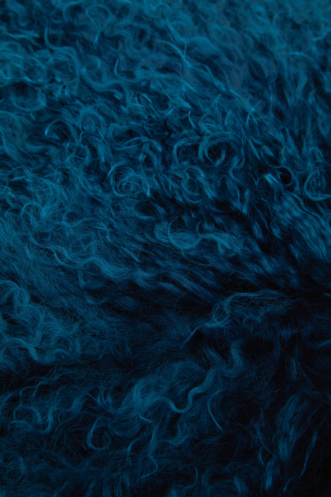 Bosie Teal Mongolian Lamb Fur Cushion – Small