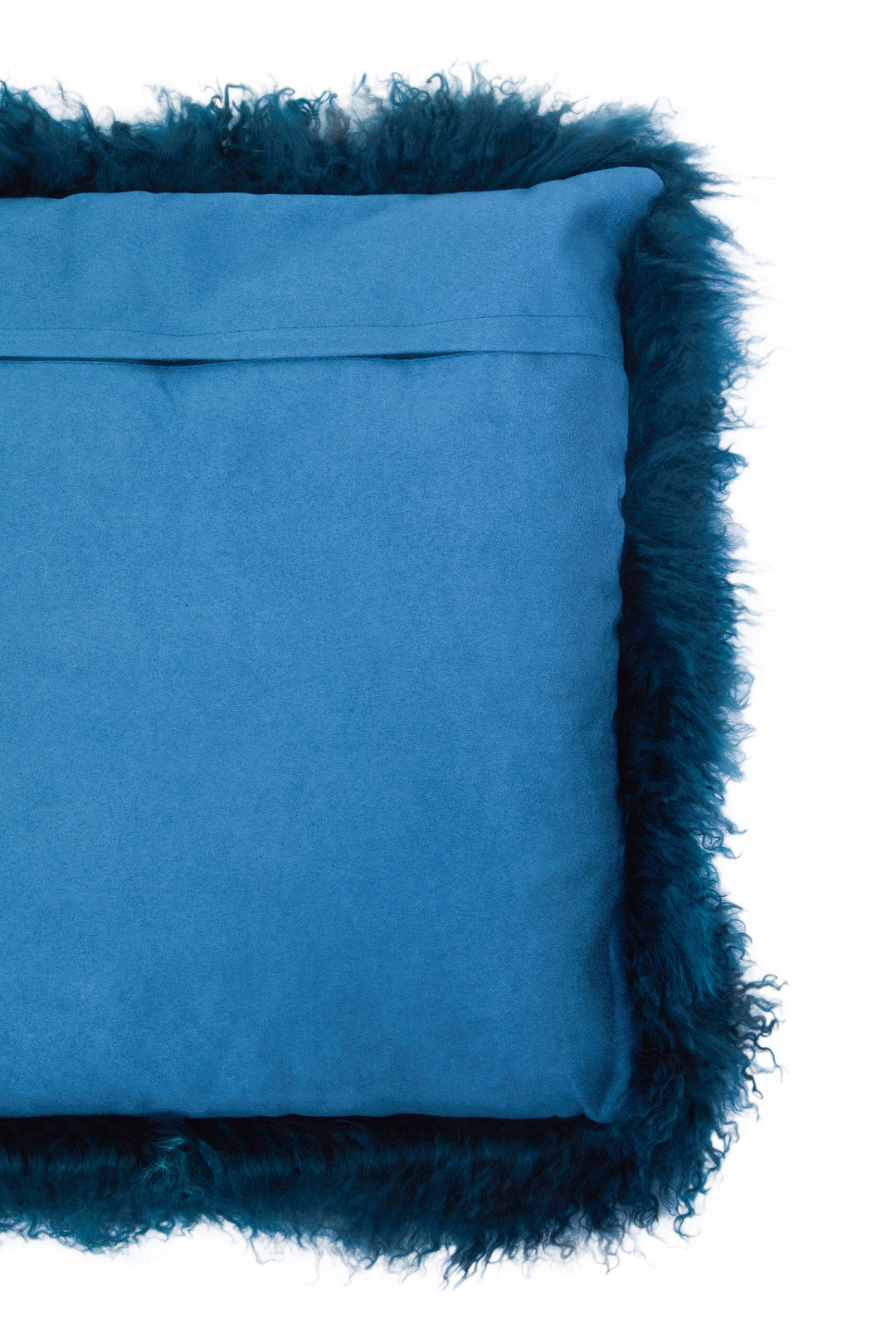 Bosie Teal Mongolian Lamb Fur Cushion – Small