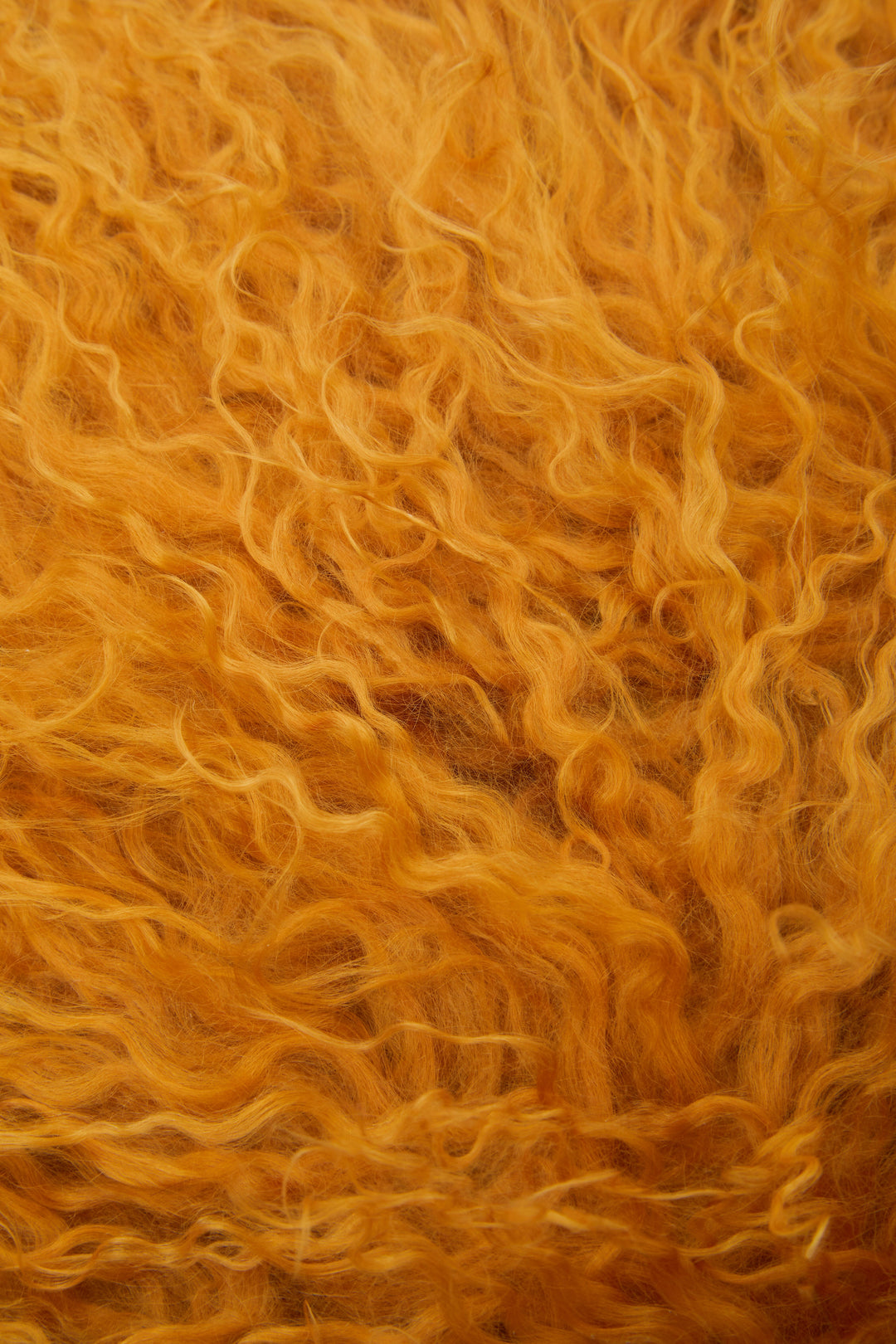 Bosie Ochre Mongolian Lamb Fur Cushion – Small