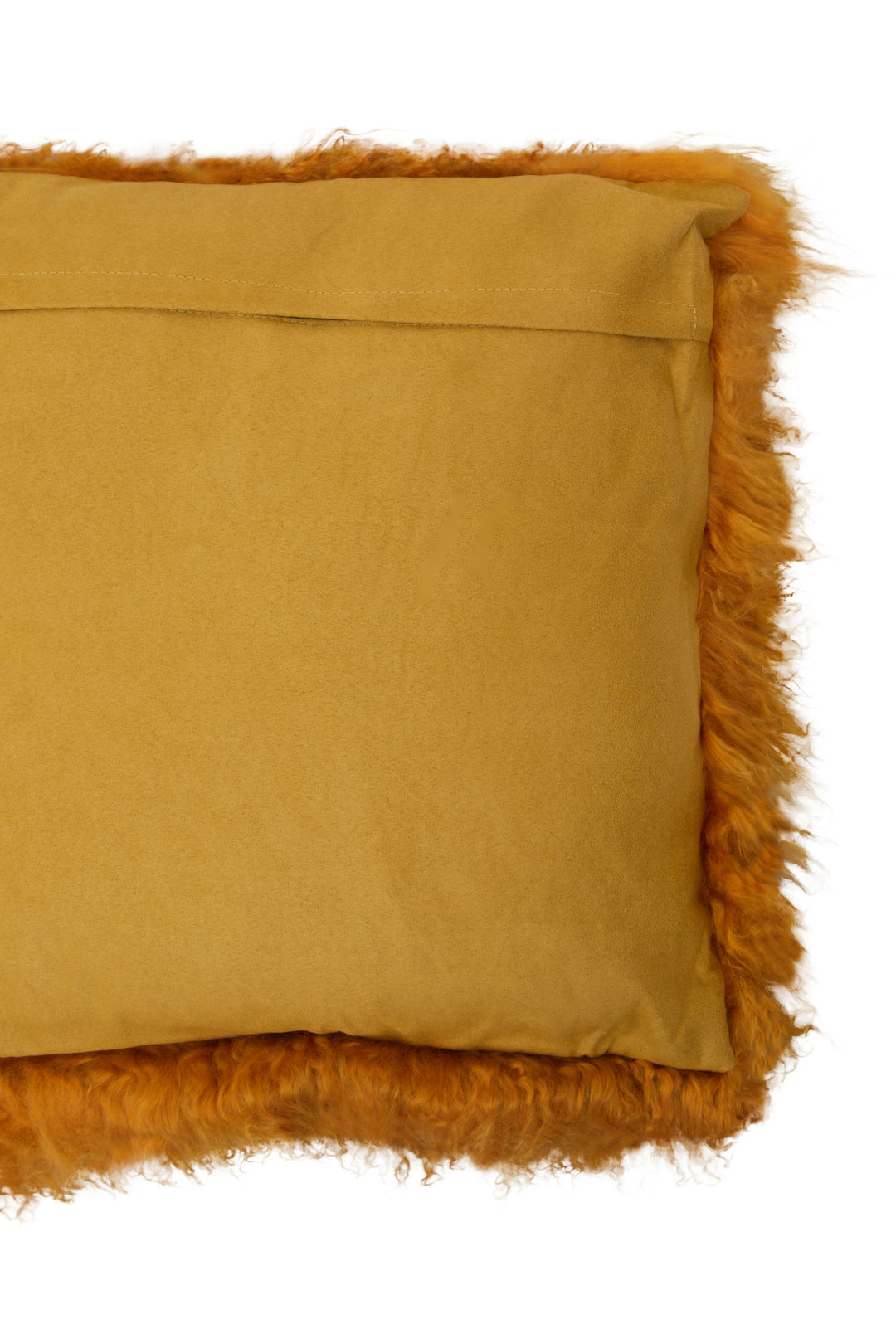 Bosie Ochre Mongolian Lamb Fur Cushion – Small