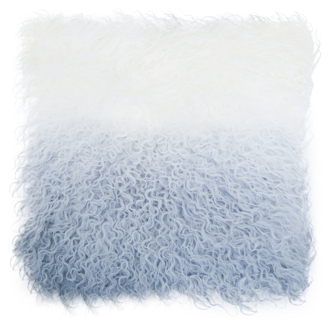 Bosie Mongolian Fur Grey Ombre Cushion – Square