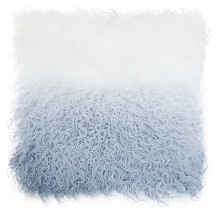 Bosie Mongolian Fur Grey Ombre Cushion – Square