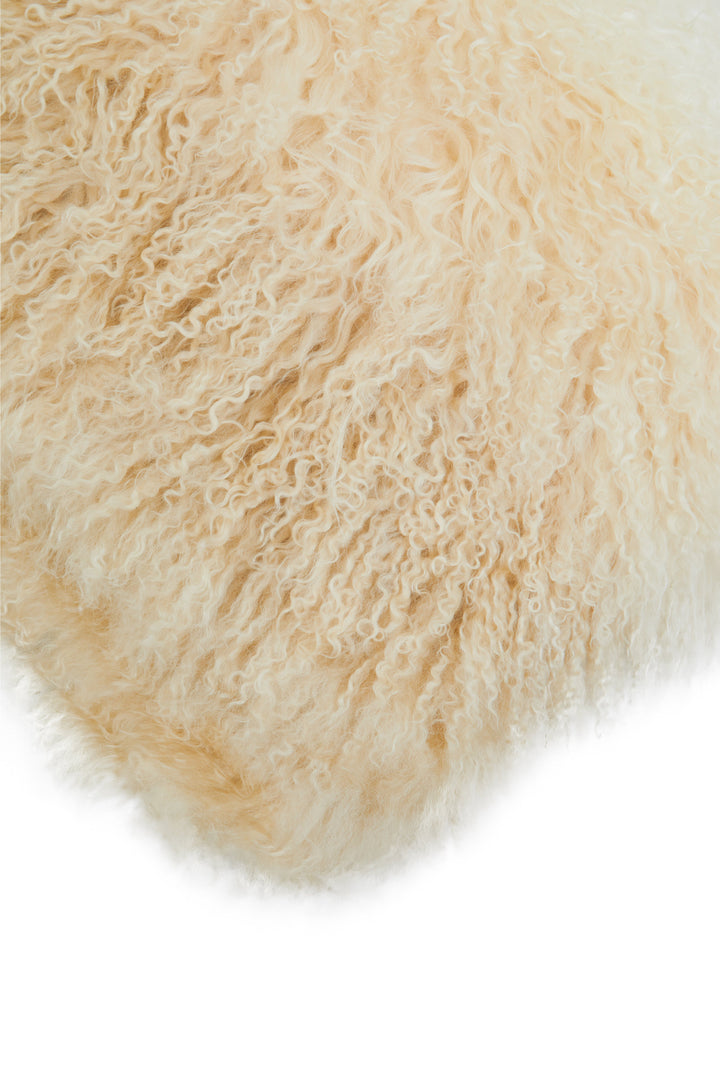 Bosie Mongolian Fur Natural Ombre Cushion – Square