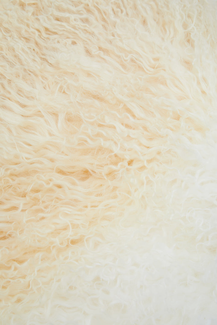 Bosie Mongolian Fur Natural Ombre Cushion – Square