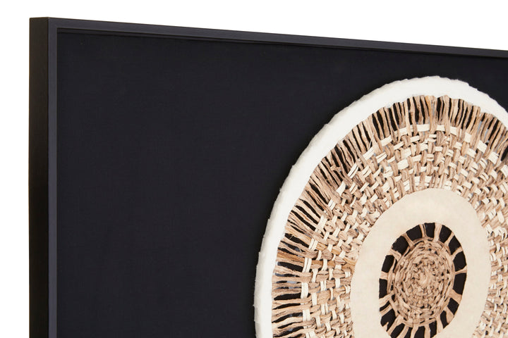 Modello Paper Design Wall Art in Natural and Black Finish