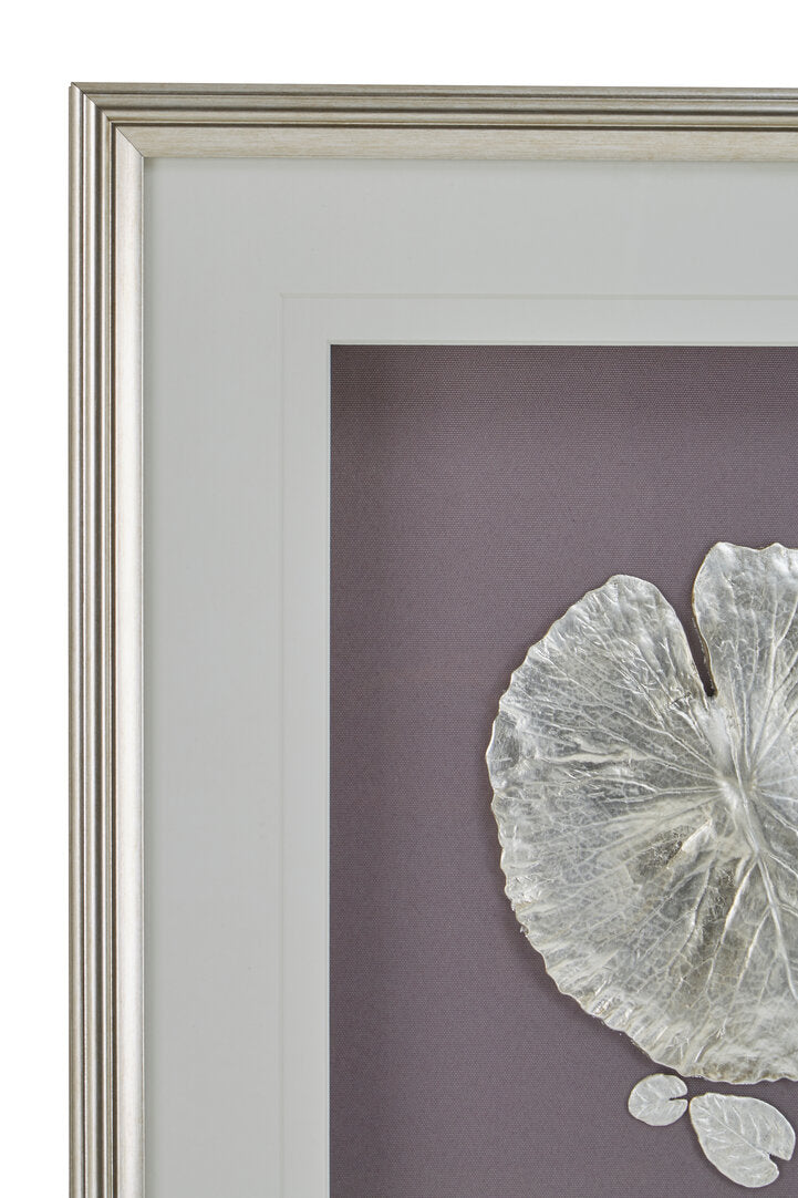 Cove Silver Leaf Wall Art with Wooden Frame