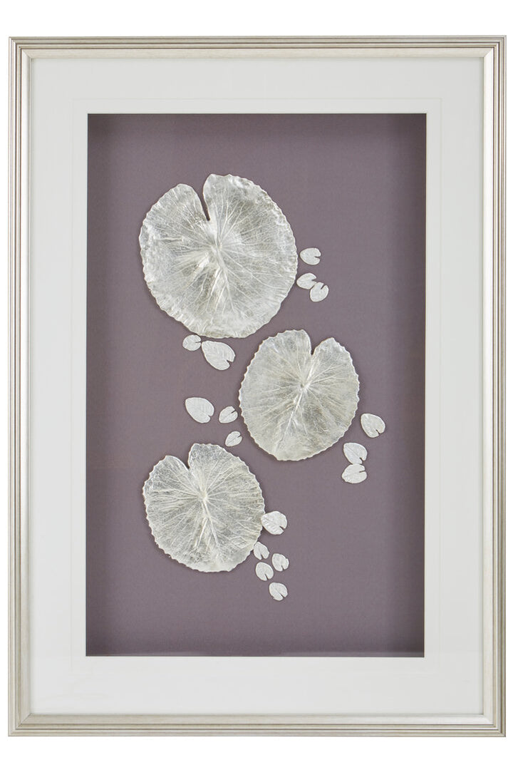 Cove Silver Leaf Wall Art with Wooden Frame