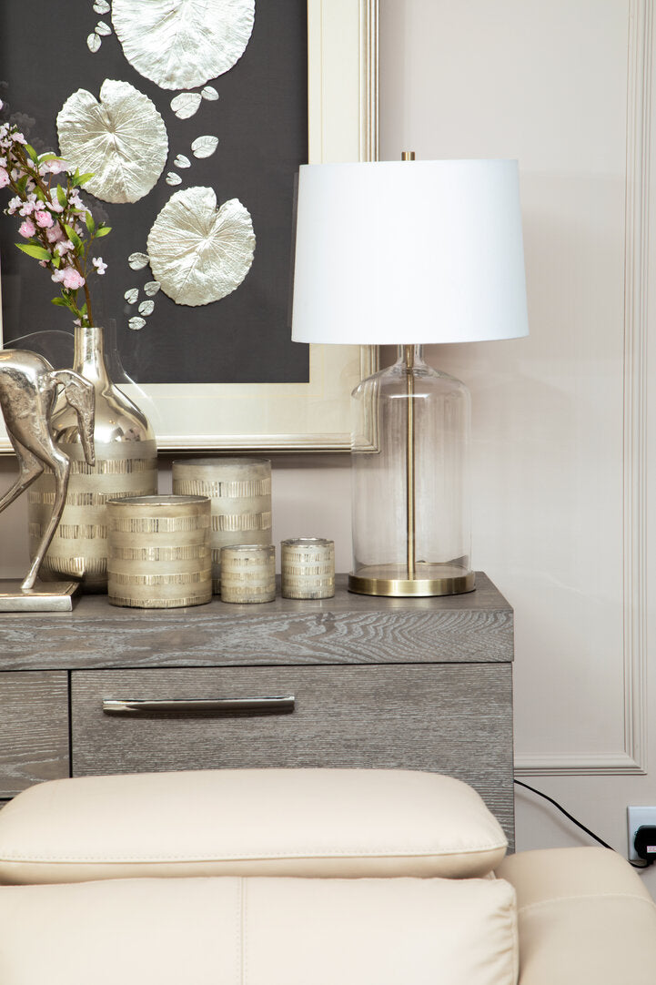Cove Framed Wall Art – Silver Leaf Design