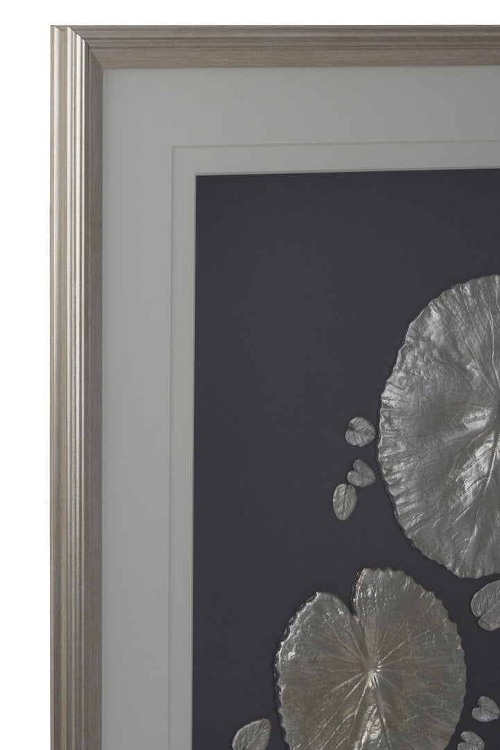 Cove Framed Wall Art – Silver Leaf Design