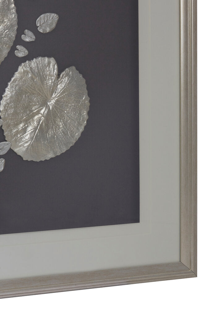 Cove Framed Wall Art – Silver Leaf Design